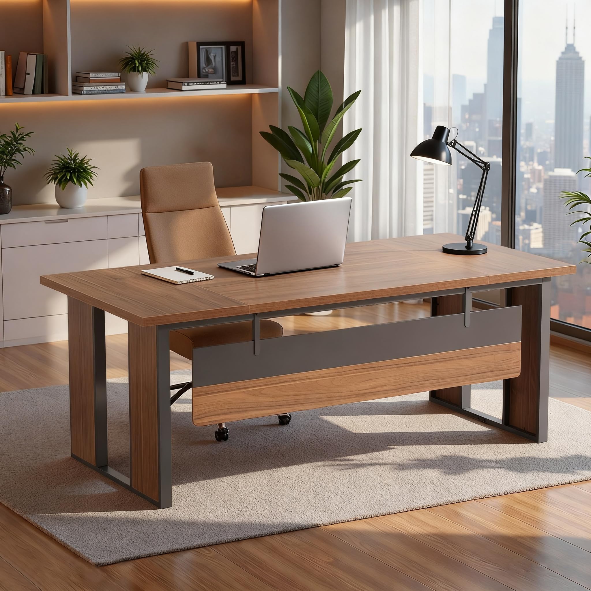 63" Executive Desk with Privacy Panel
