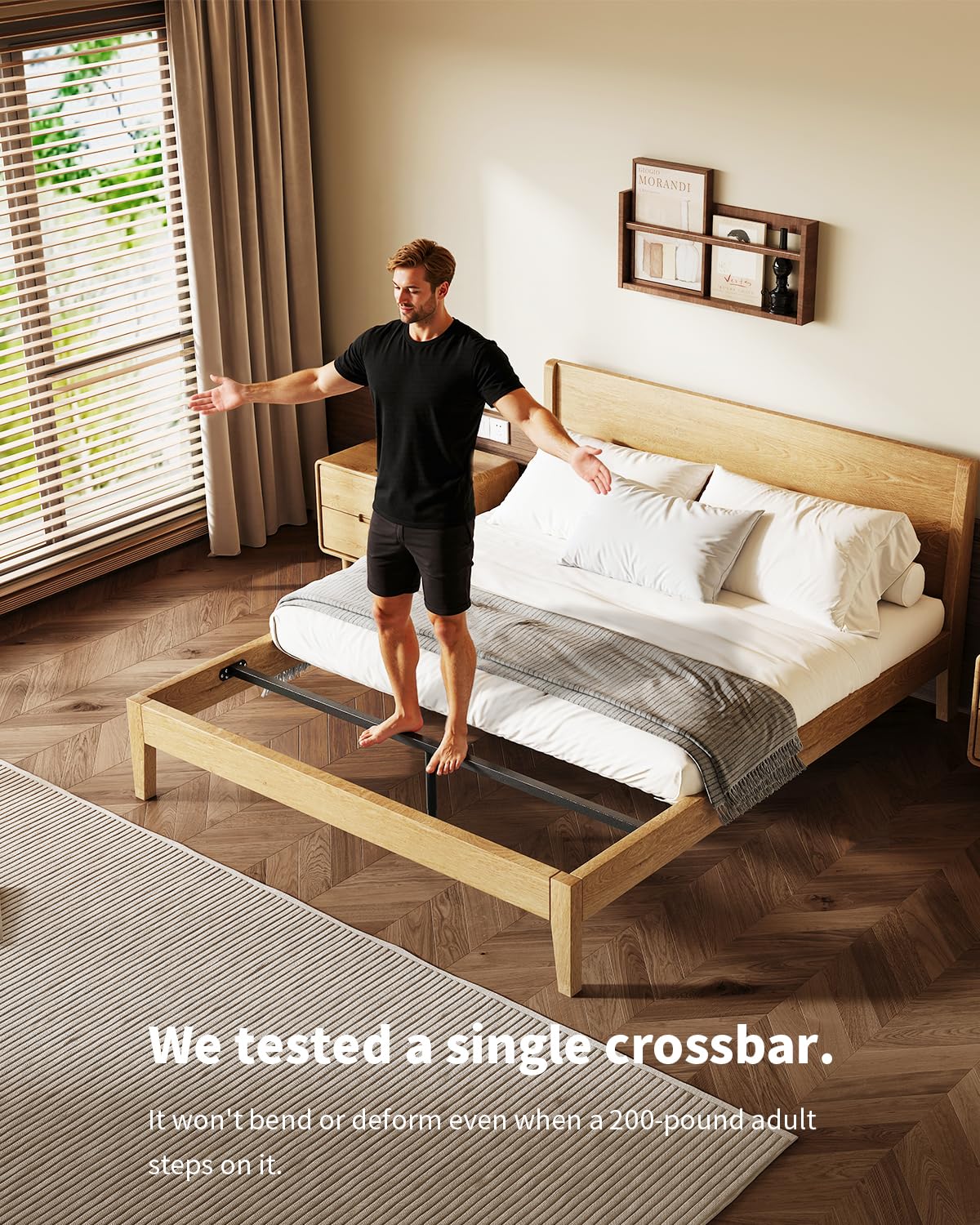 Adjustable Bed Frame Center Support System 3-Pack