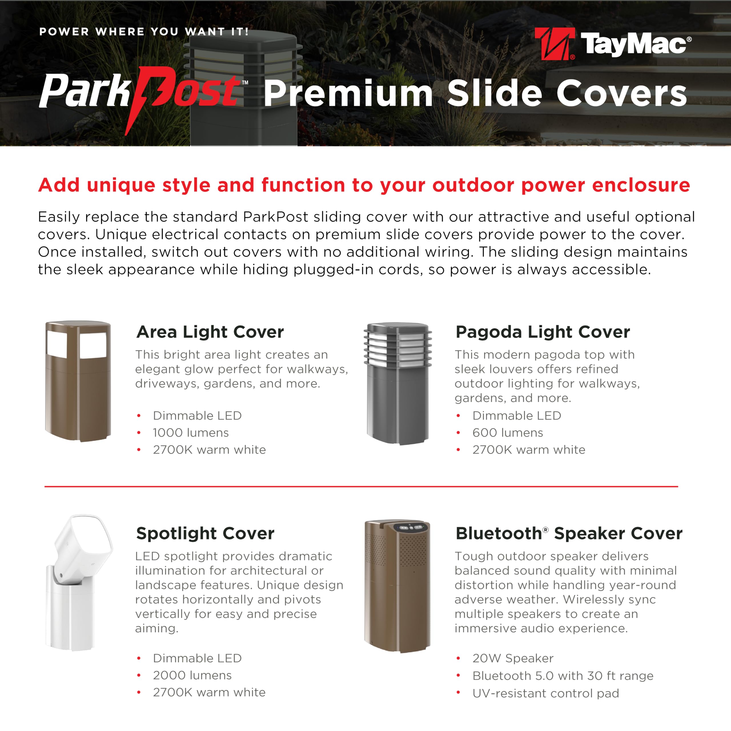 Bronze Pagoda Light Slide Cover for ParkPost