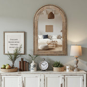 Arch Wall Mirror with Wood Frame