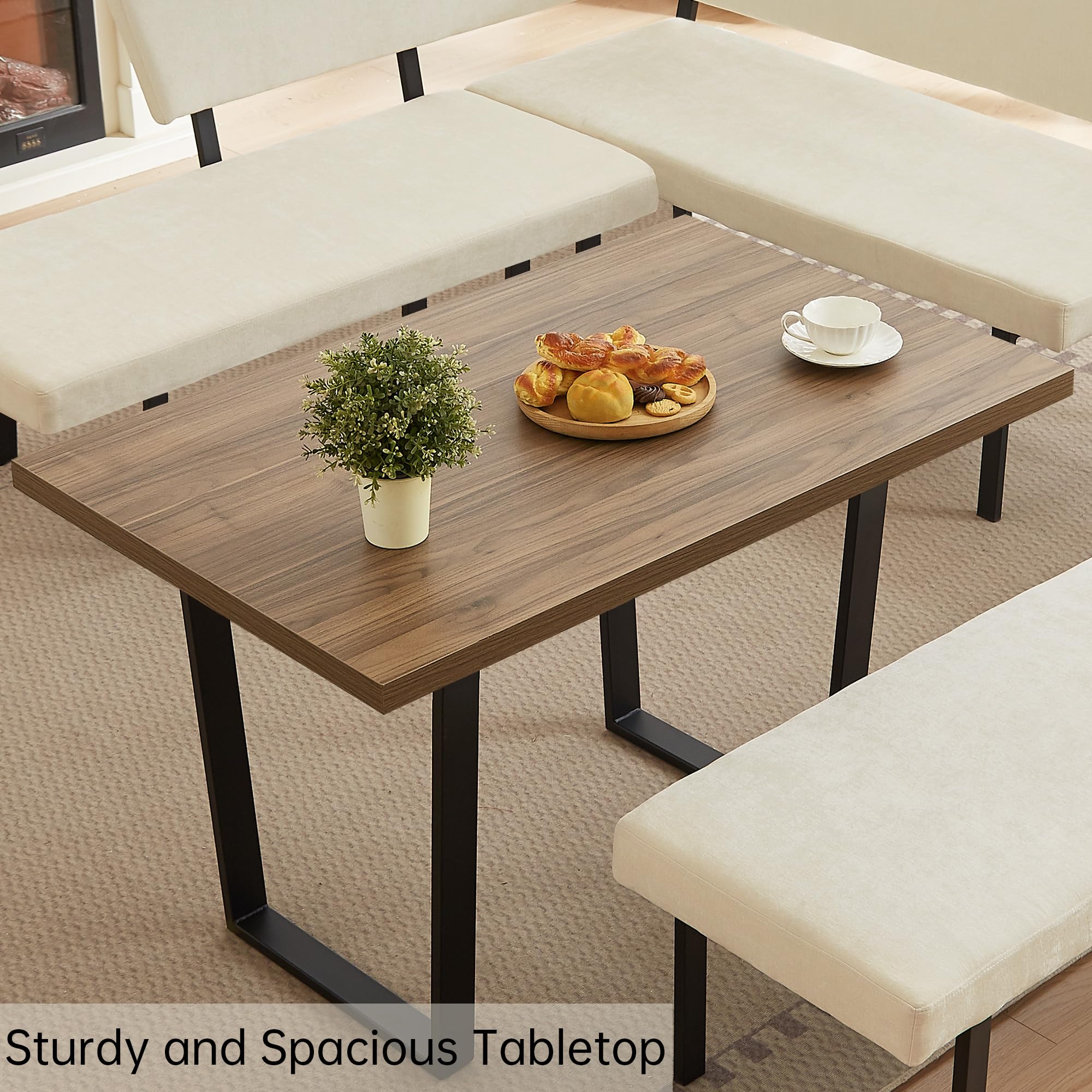 3-Piece Corner Dining Table Set with Bench