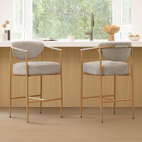 Counter Height Bar Stools Set of 2 with Arms