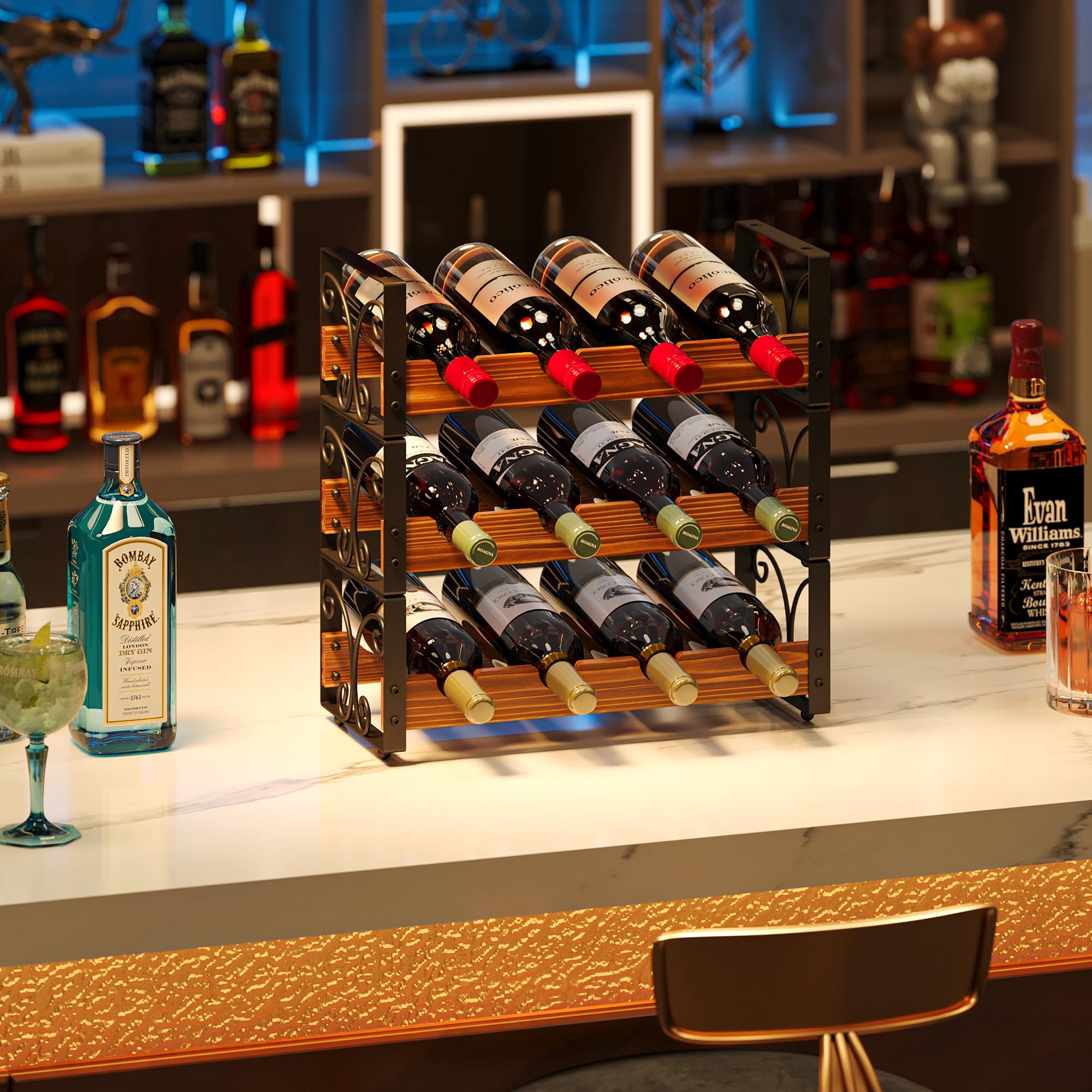 3-Tier Stackable Wine Rack
