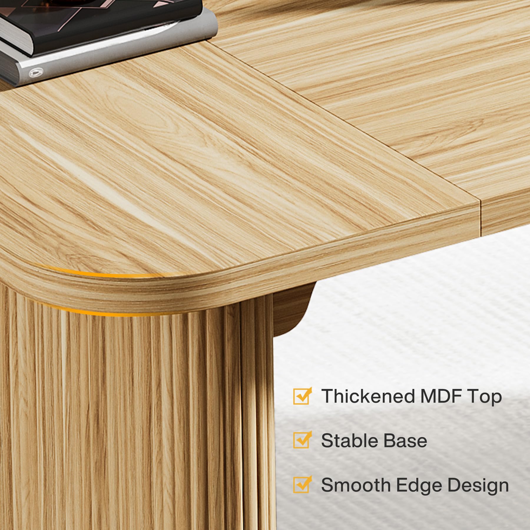 62-Inch Modern Executive Desk with Double Pedestal
