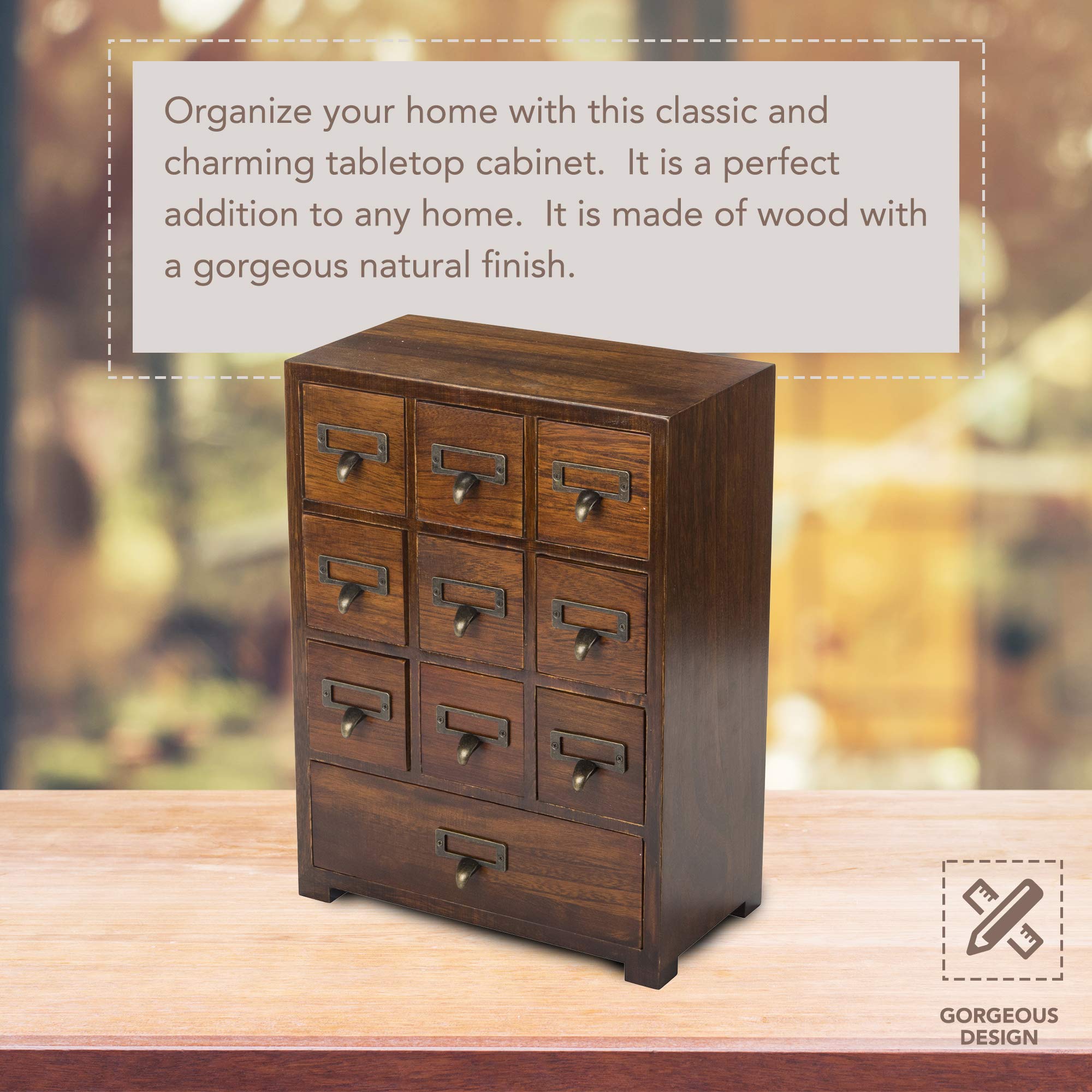 10-Drawer Desktop Organizer Cabinet