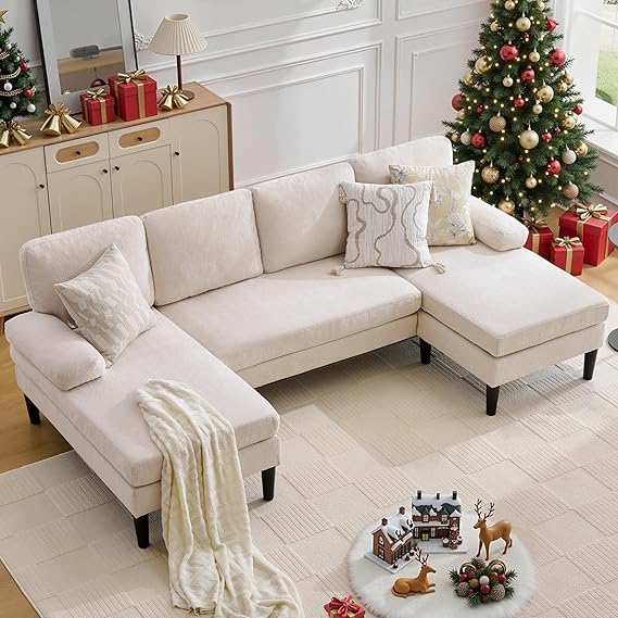 101" U-Shaped Sectional Sofa with Double Chaise