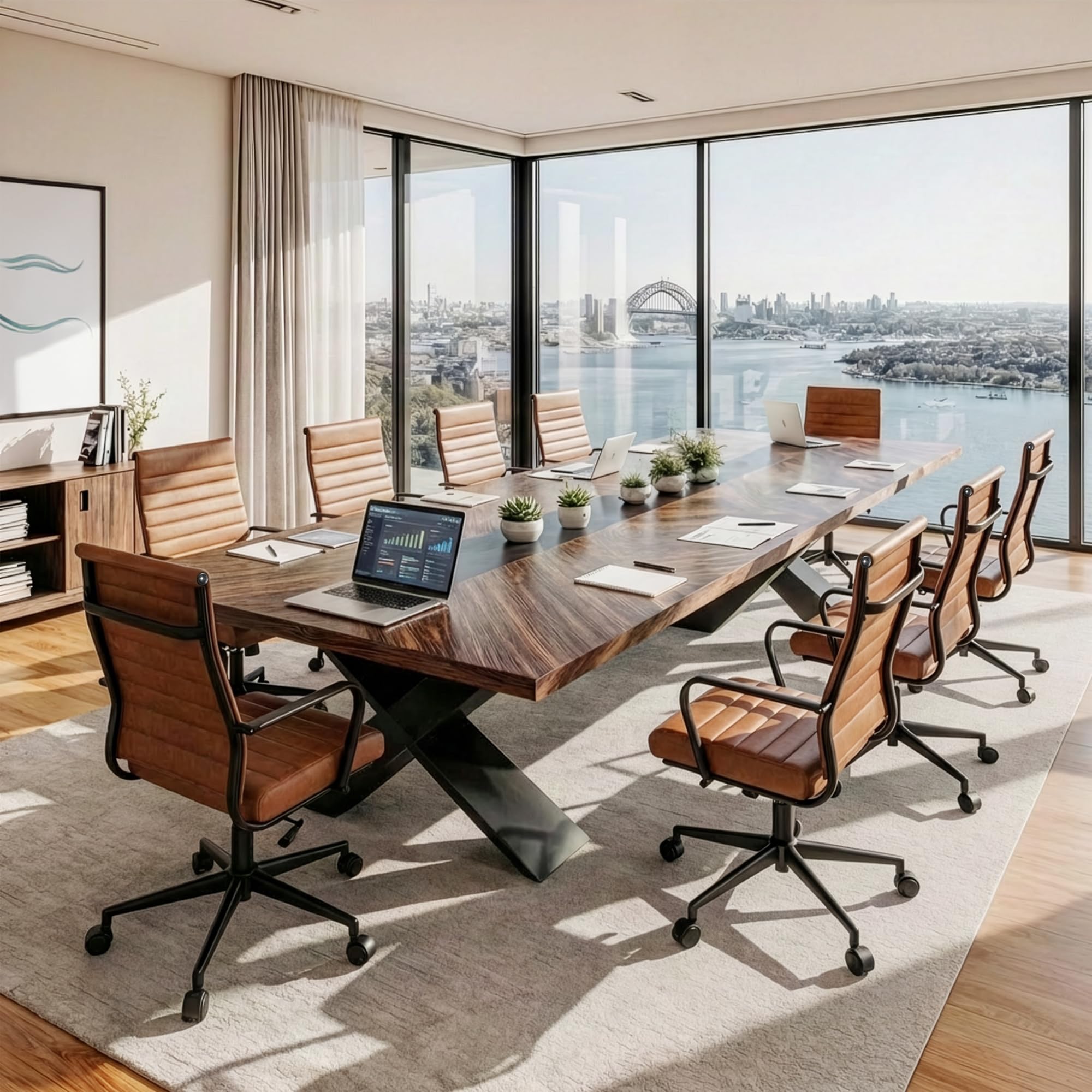 Ergonomic Executive Office Chair with Adjustable Height
