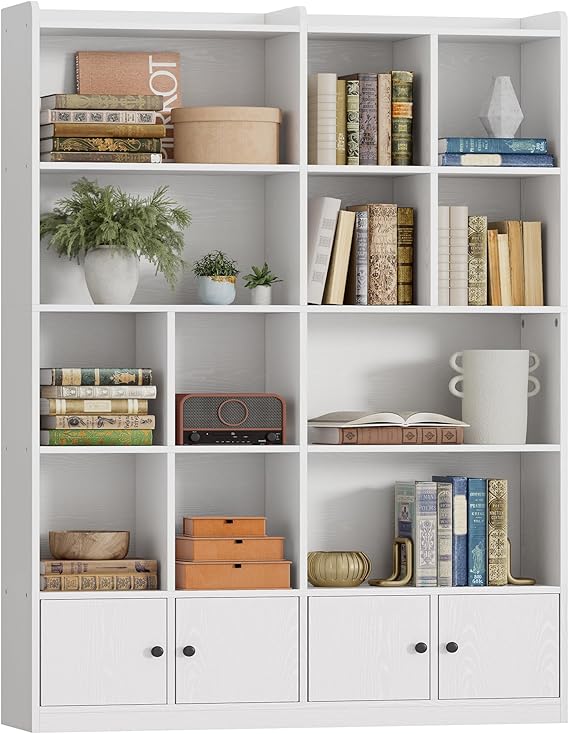 6-Tier Bookshelf with Doors
