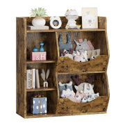 Kids Toy Storage Organizer with Cubbies and Tilting Bins