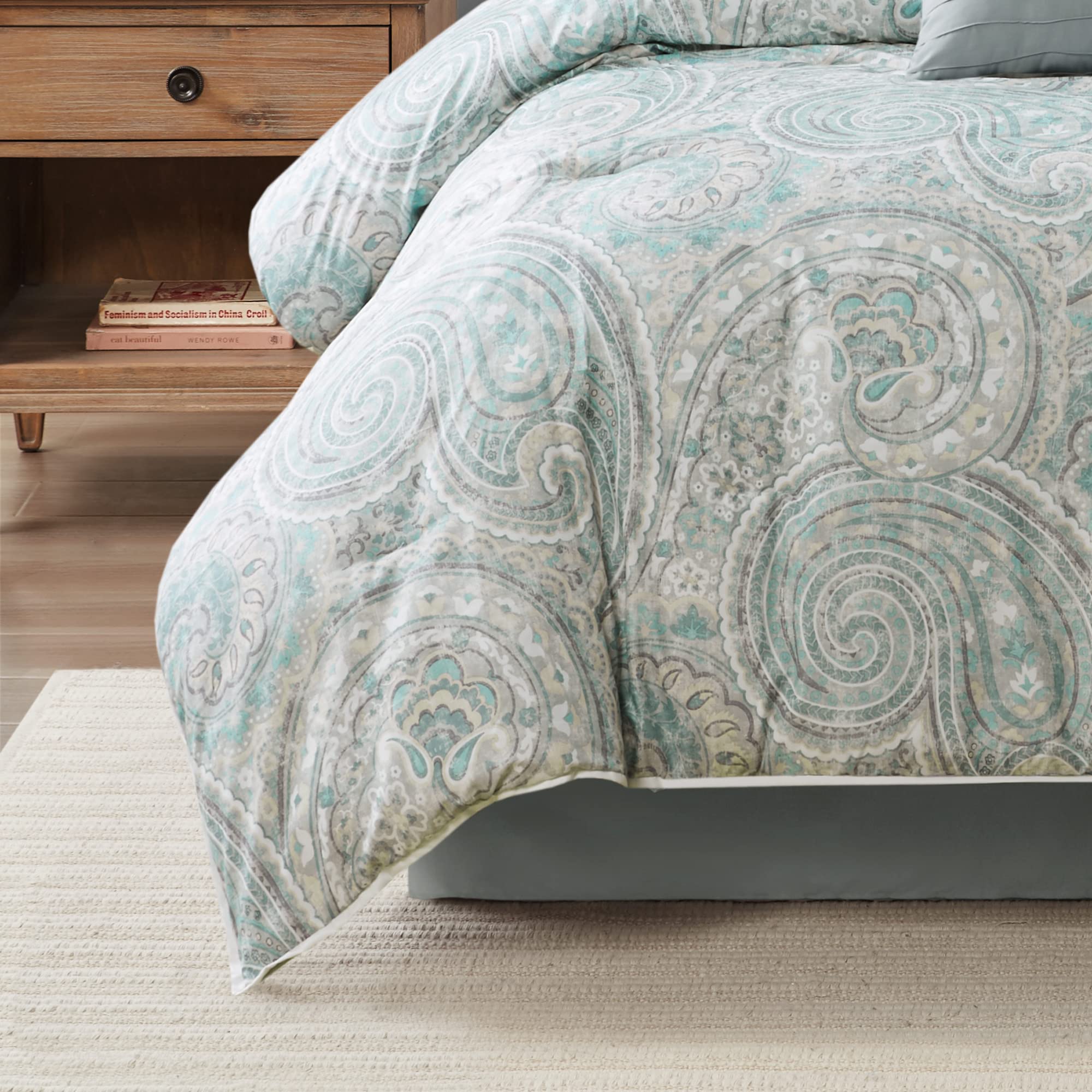 Kashmir Paisley Comforter Set King 8 Piece