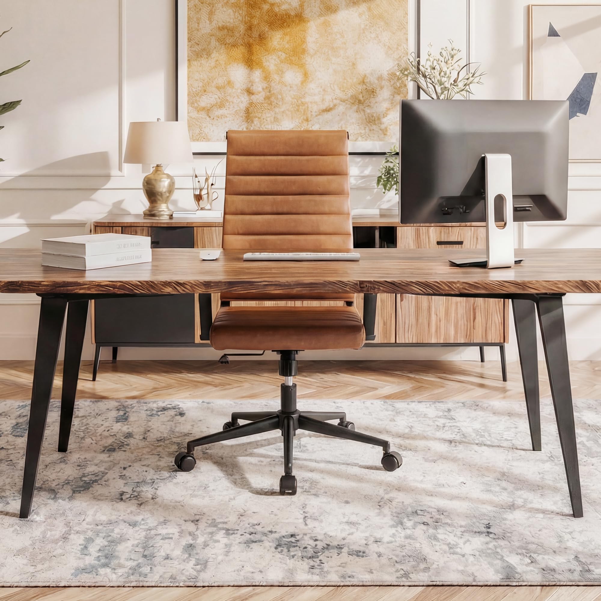 Ergonomic Executive Office Chair with Adjustable Height