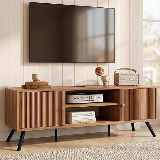 Mid-Century Modern TV Stand 53" Mocha