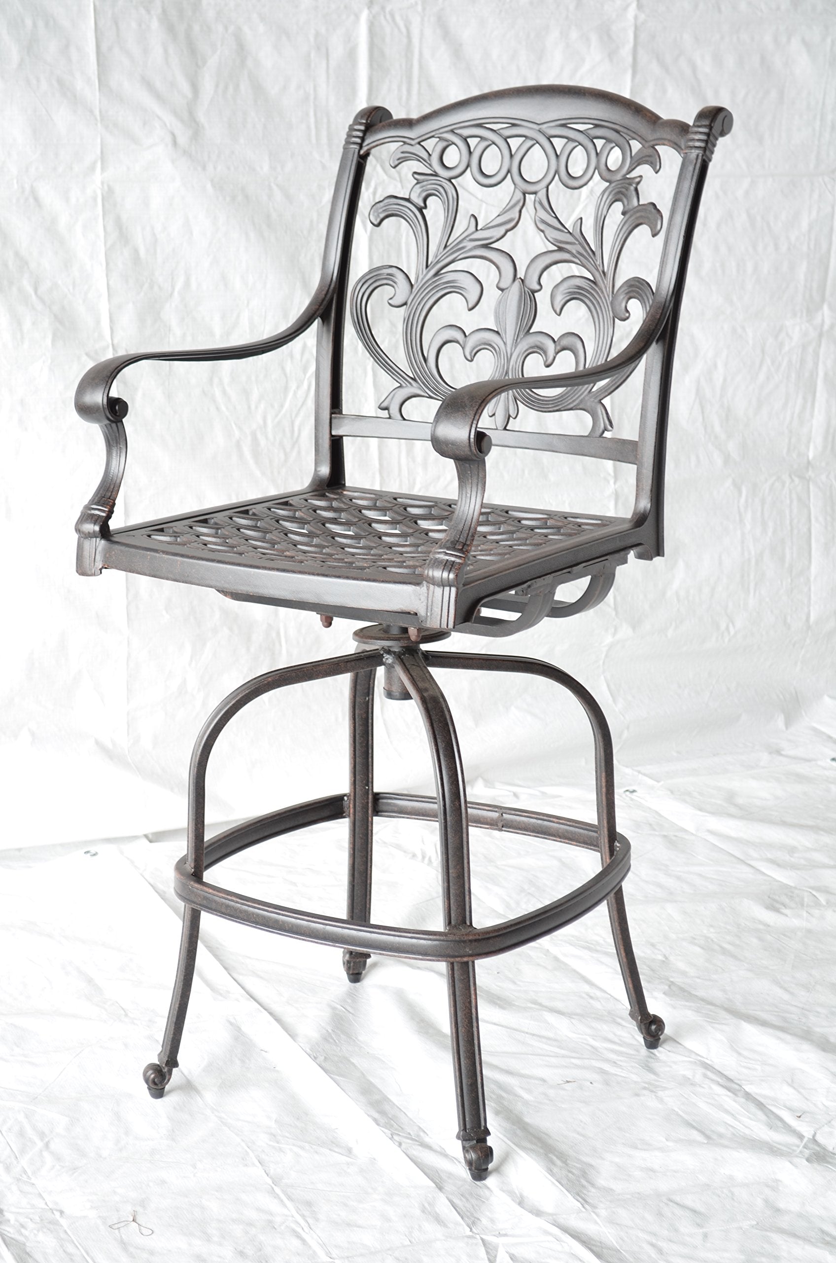 5-Piece Outdoor Party Bar Set with Swivel Stools