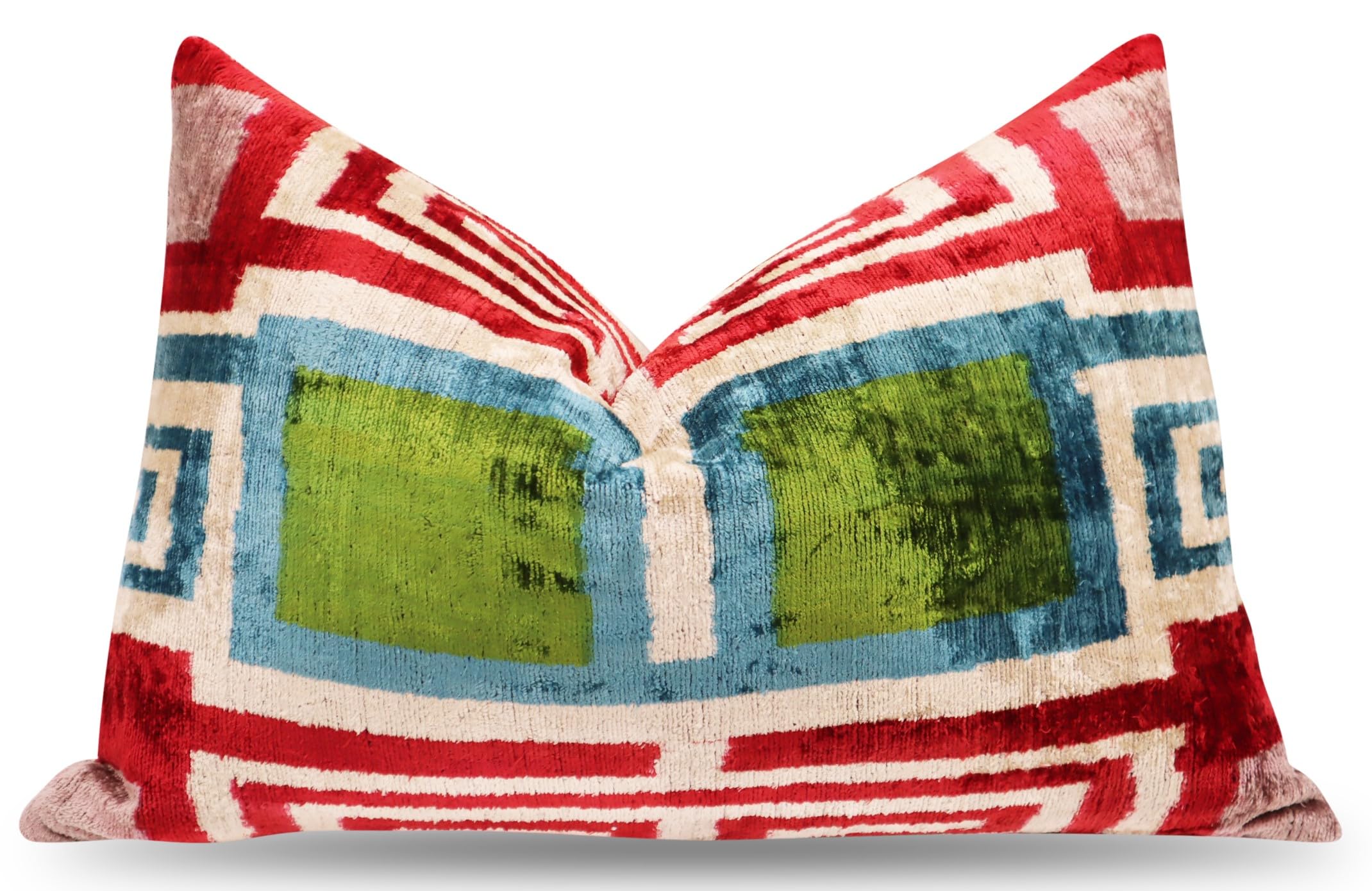 Handmade Luxury Velvet Throw Pillow 16x24 with Down Feather Insert