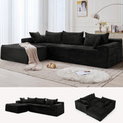110" L-Shaped Modular Sectional Sofa with Chaise