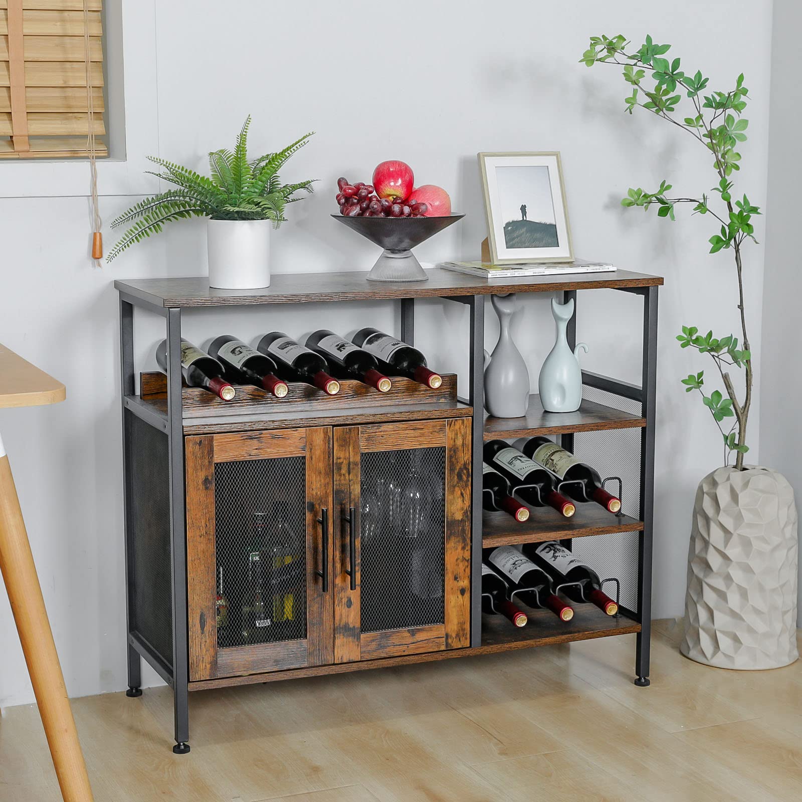 Wine Bar Cabinet with Glass Holder