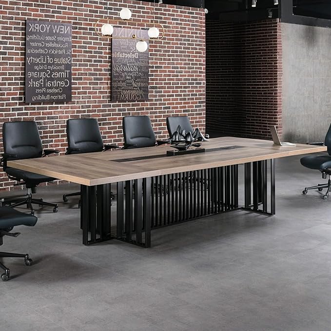 Large Conference Table with Cable Management