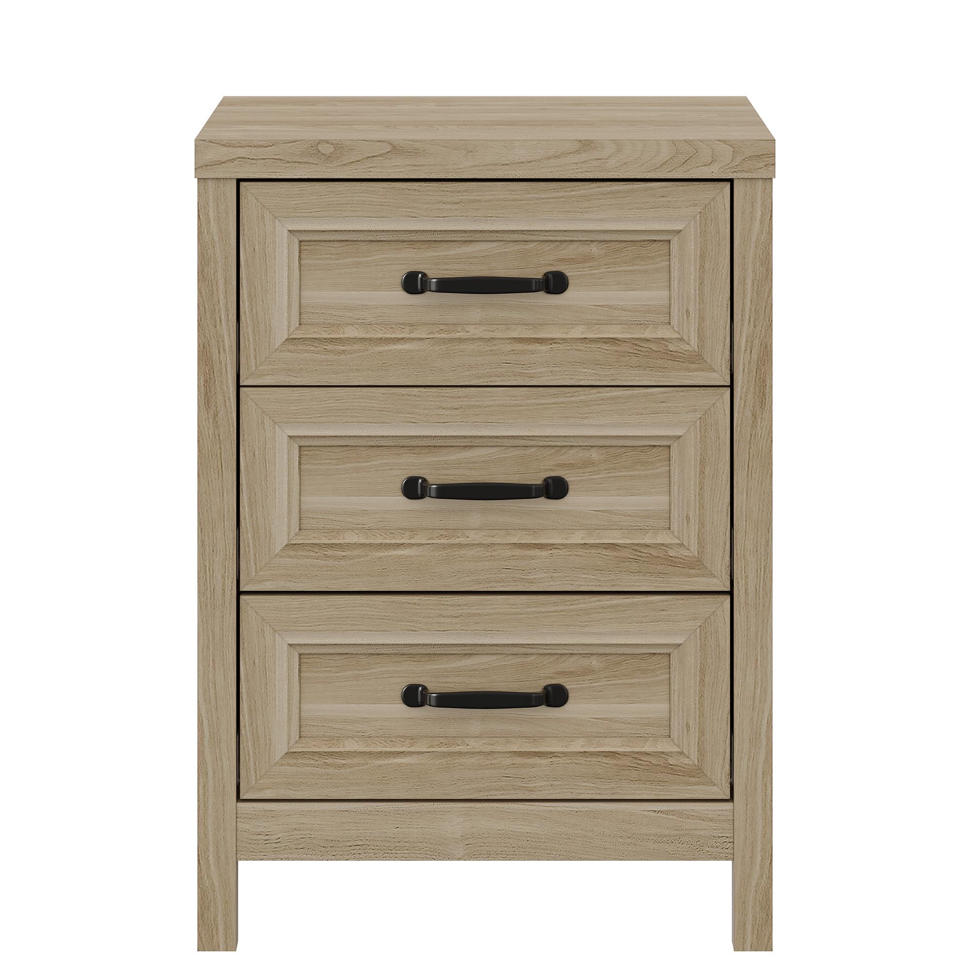 3 Drawer Nightstand with Modern Wood Design
