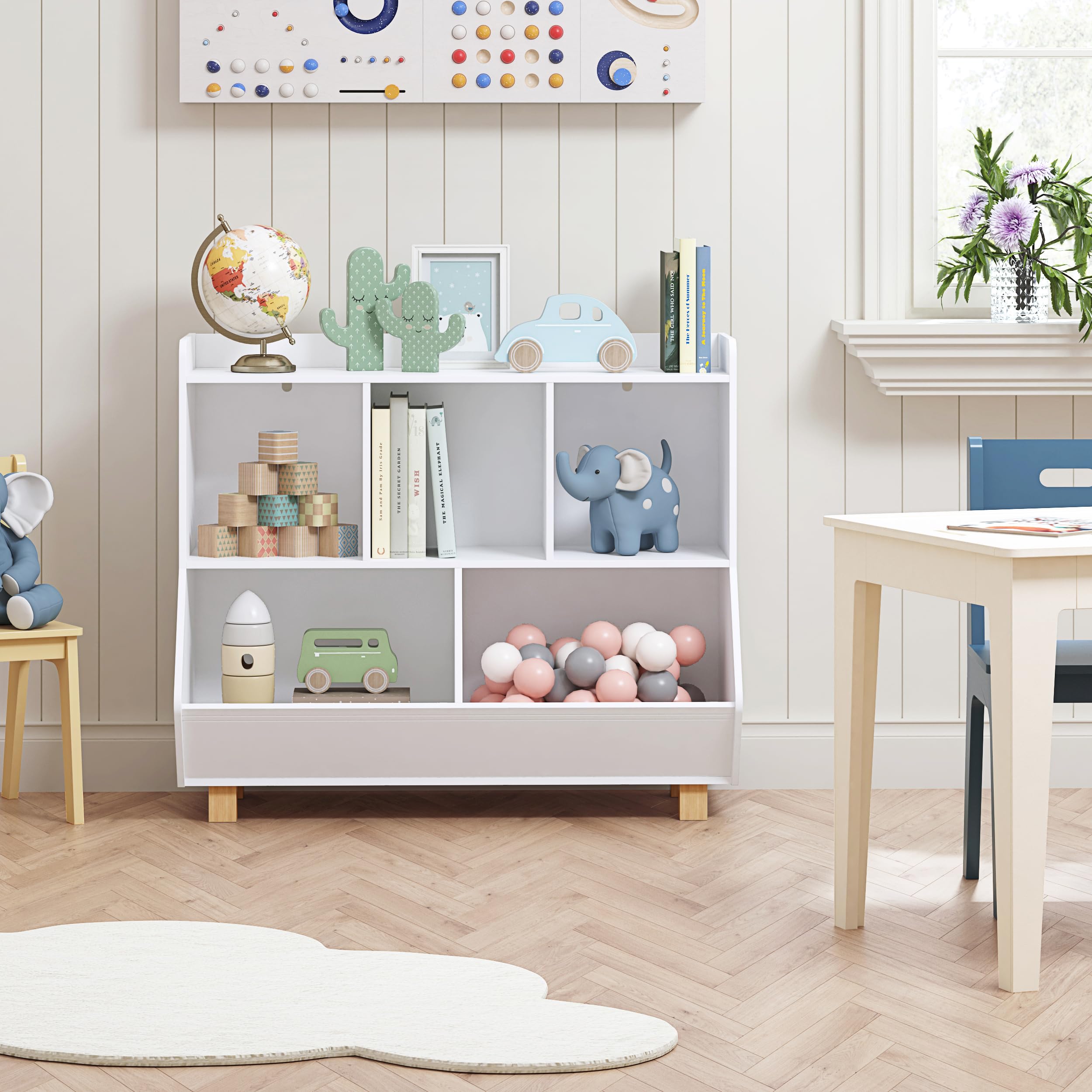 5-Cube Toy Storage Organizer with Legs