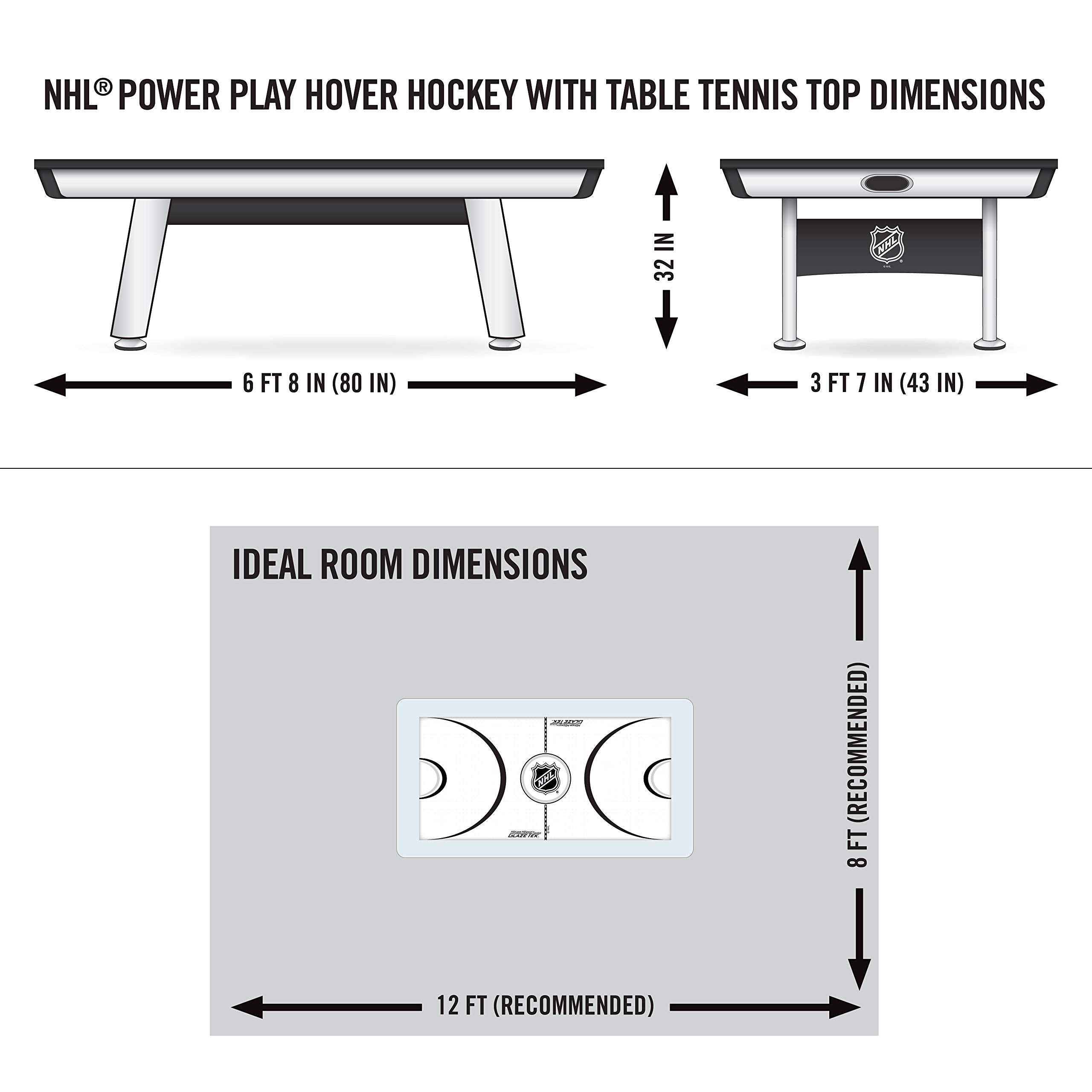 80-Inch Air Hockey Table with Table Tennis Conversion