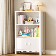 3 Tier Wood Bookcase with Door
