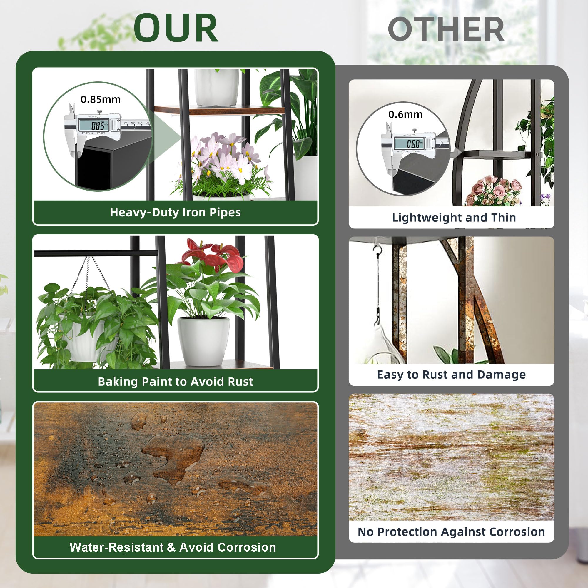 6-Tier Plant Stand with Grow Lights