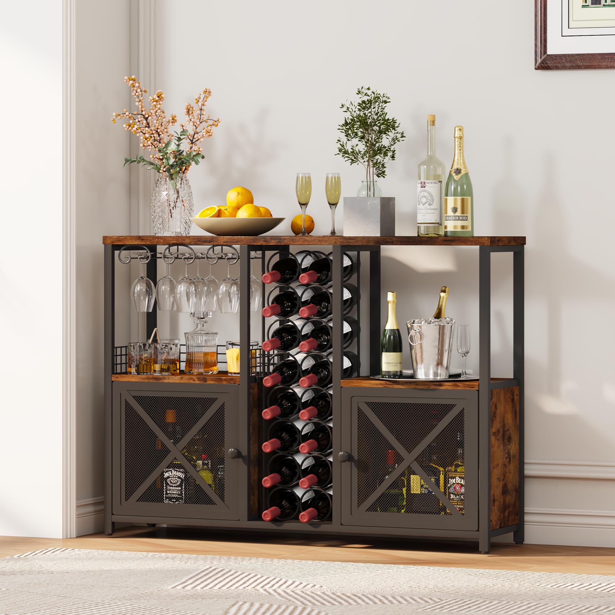 Wine Bar Cabinet with Storage