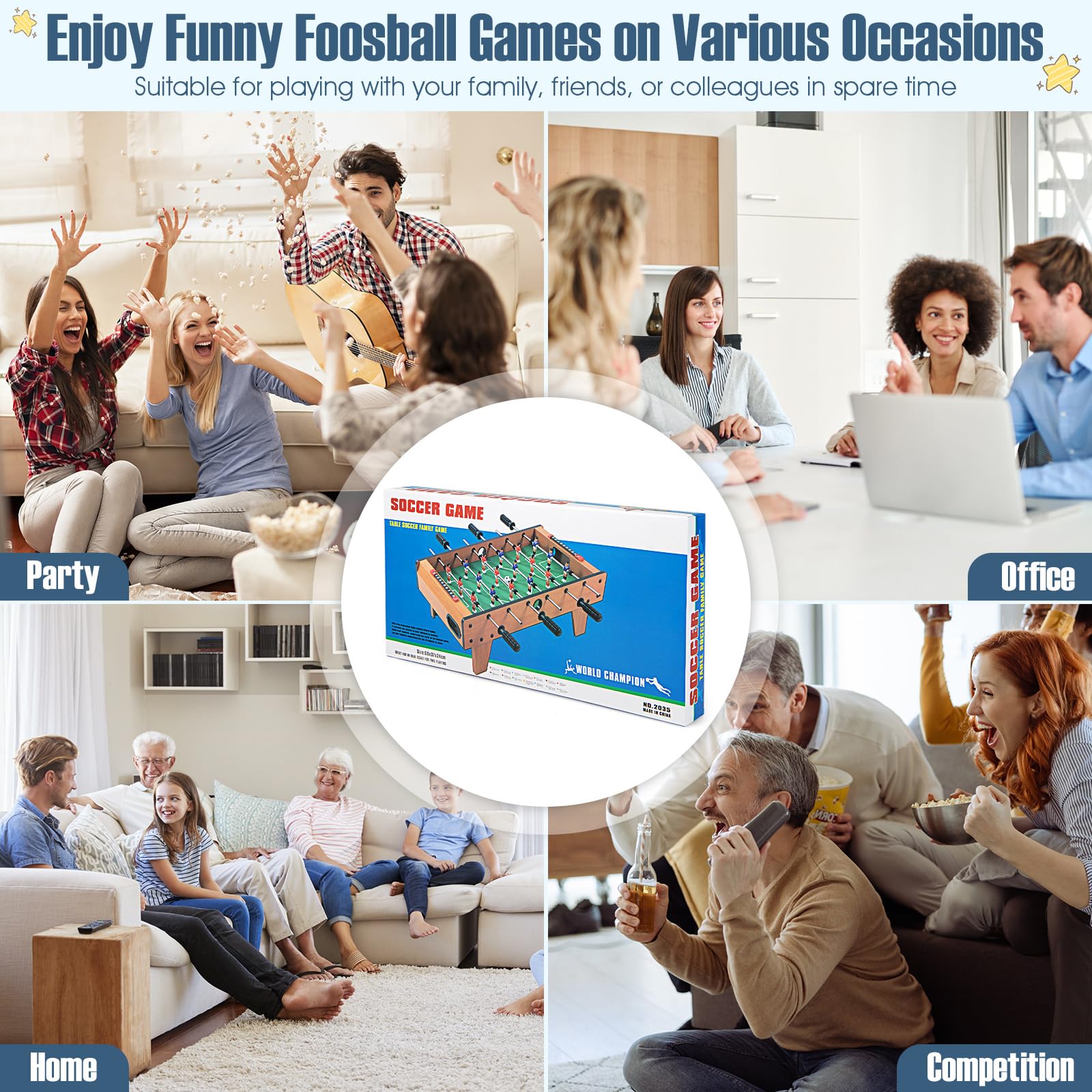 27" Tabletop Foosball Table