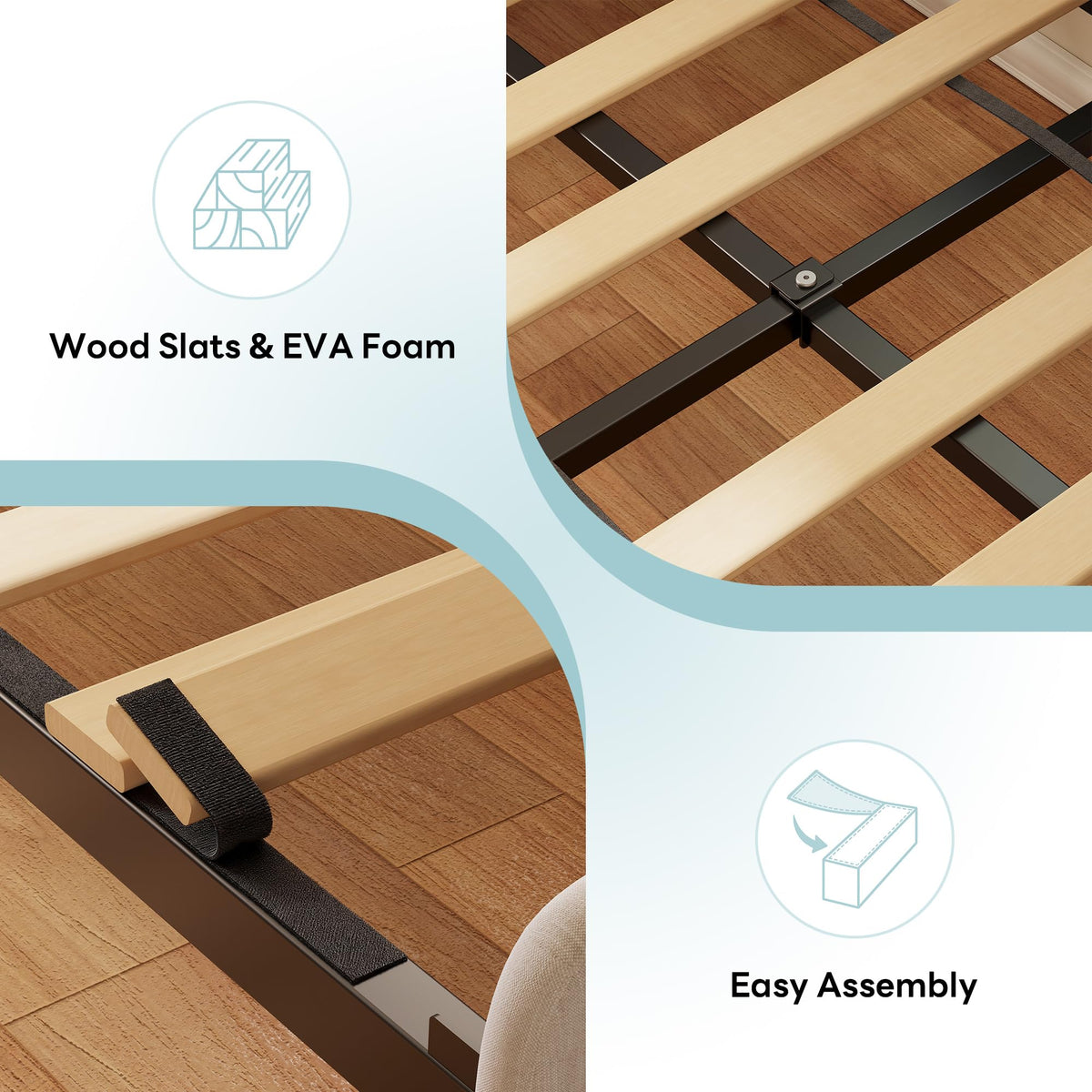 Twin Daybed with Storage Drawers and Safety Rails