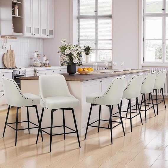 Counter Height Swivel Bar Stools Set of 4