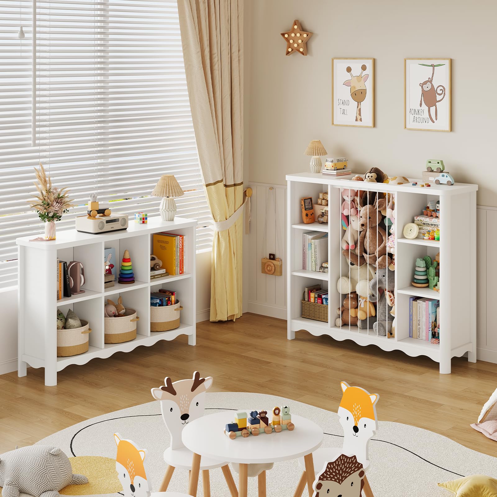 6 Cube Toy Storage Organizer with Wave Design