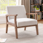 Mid-Century Modern Linen Accent Chair