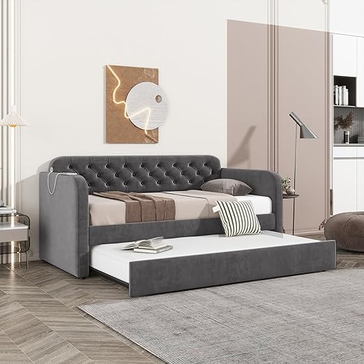 Twin Size Daybed with Pop Up Trundle