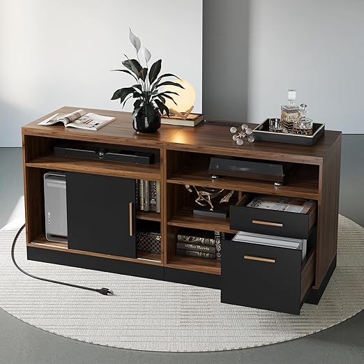63" Wood Lateral File Cabinet with Lock