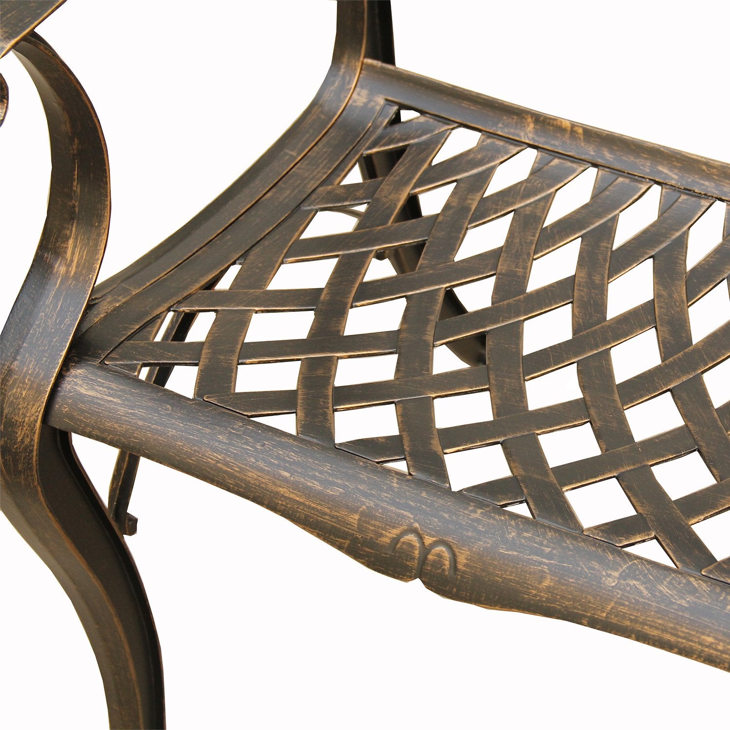 Modern Outdoor Mesh Lattice Aluminum Patio Dining Set