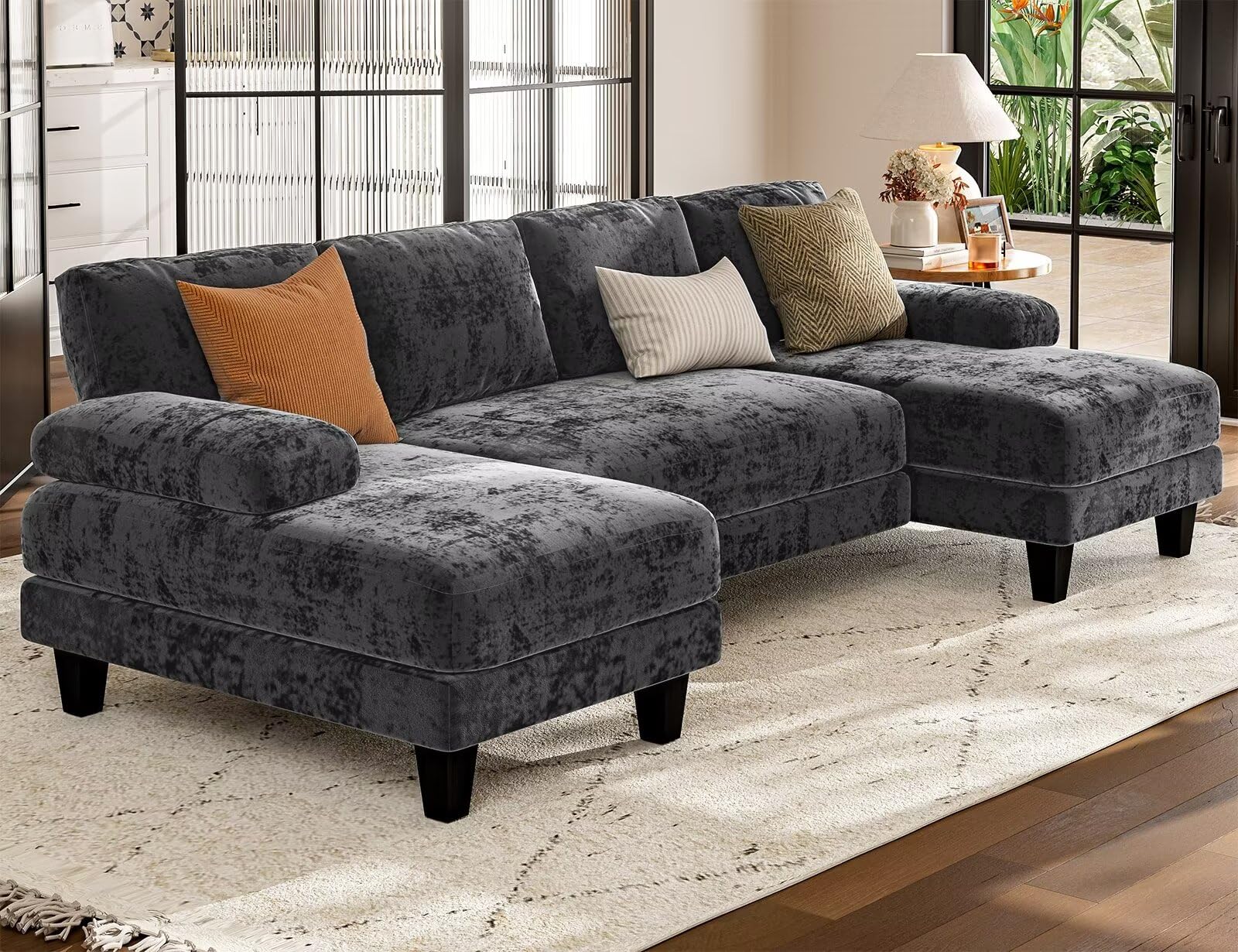 U-Shaped Sectional Sofa with Double Chaise