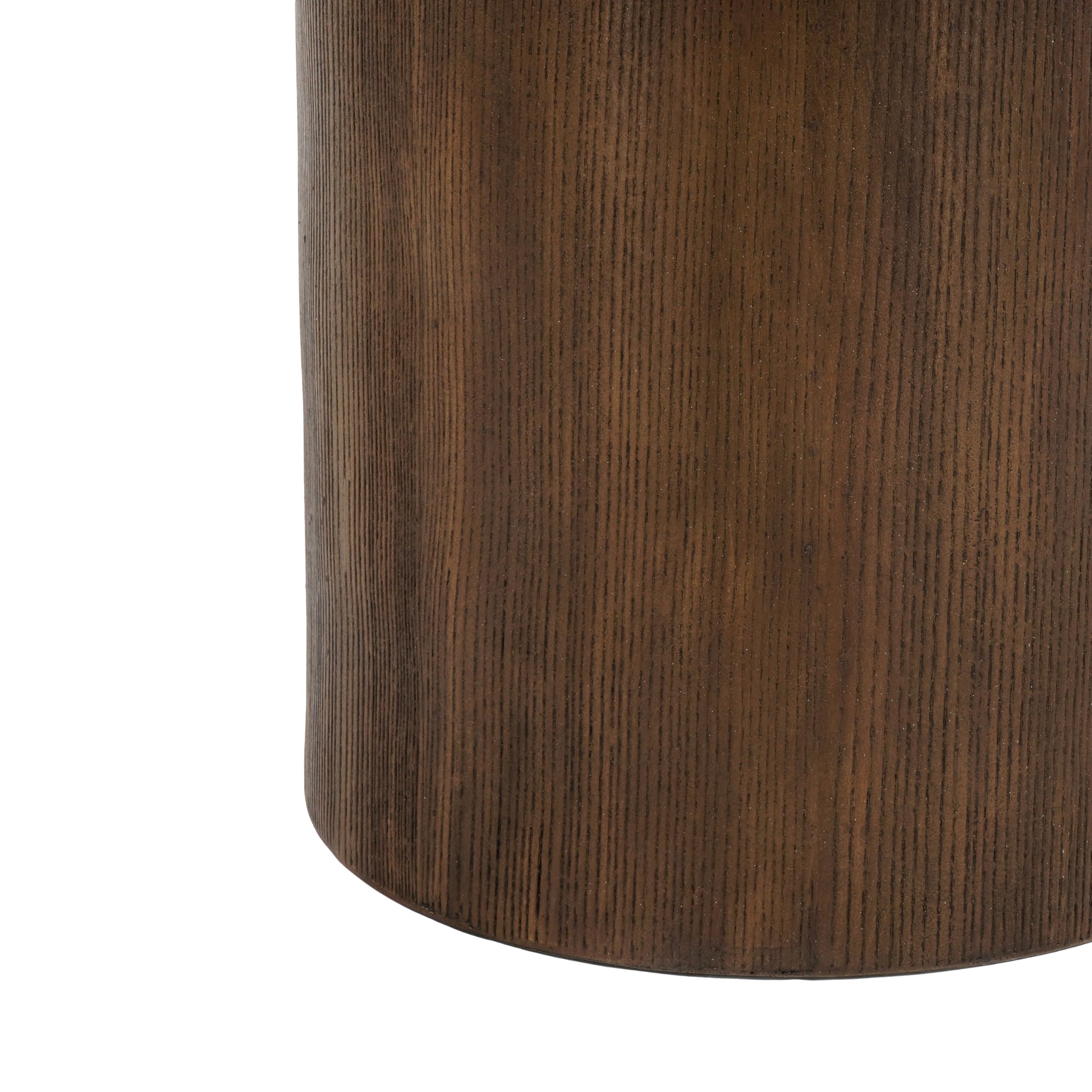 Outdoor Round Side Table - Lightweight Concrete Patio End Table