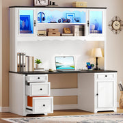 Executive Desk with Hutch and Drawers