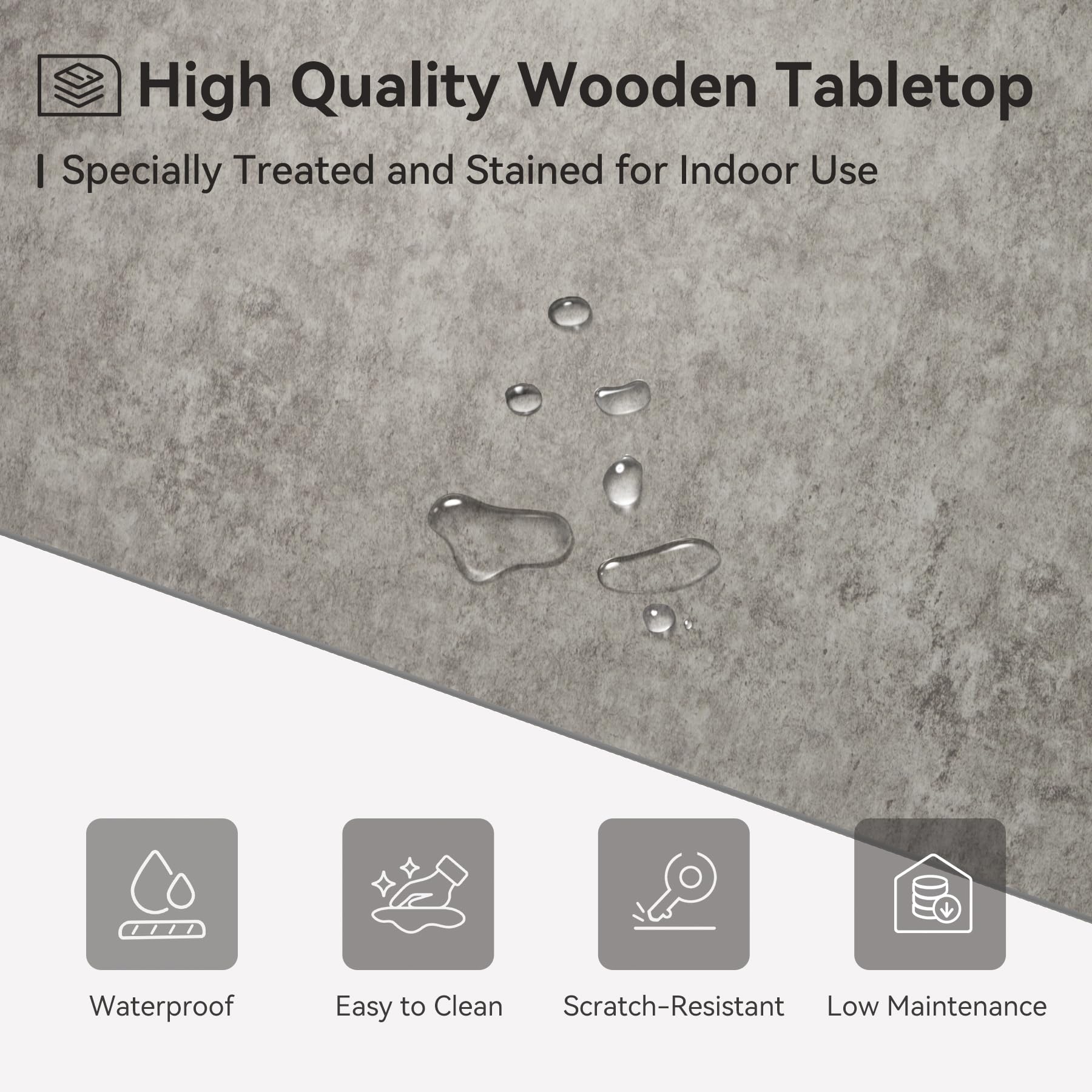 63-Inch Home Bar Table with 2-Tier Storage