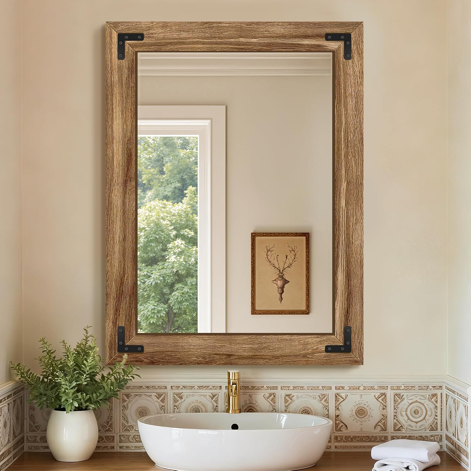 Wooden Full Length Mirror 55x22