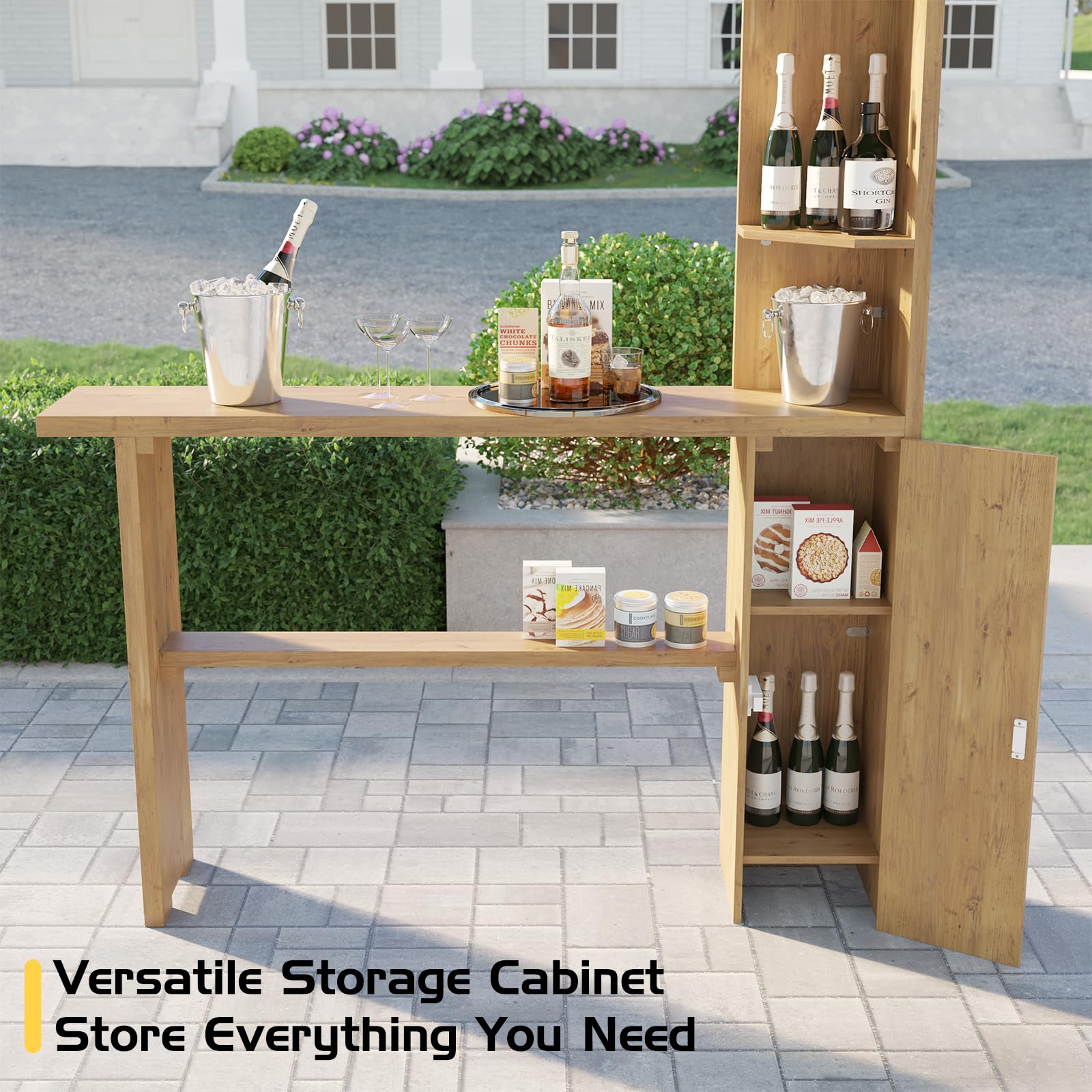 13x15 Hardtop Gazebo with Storage Bar Counter