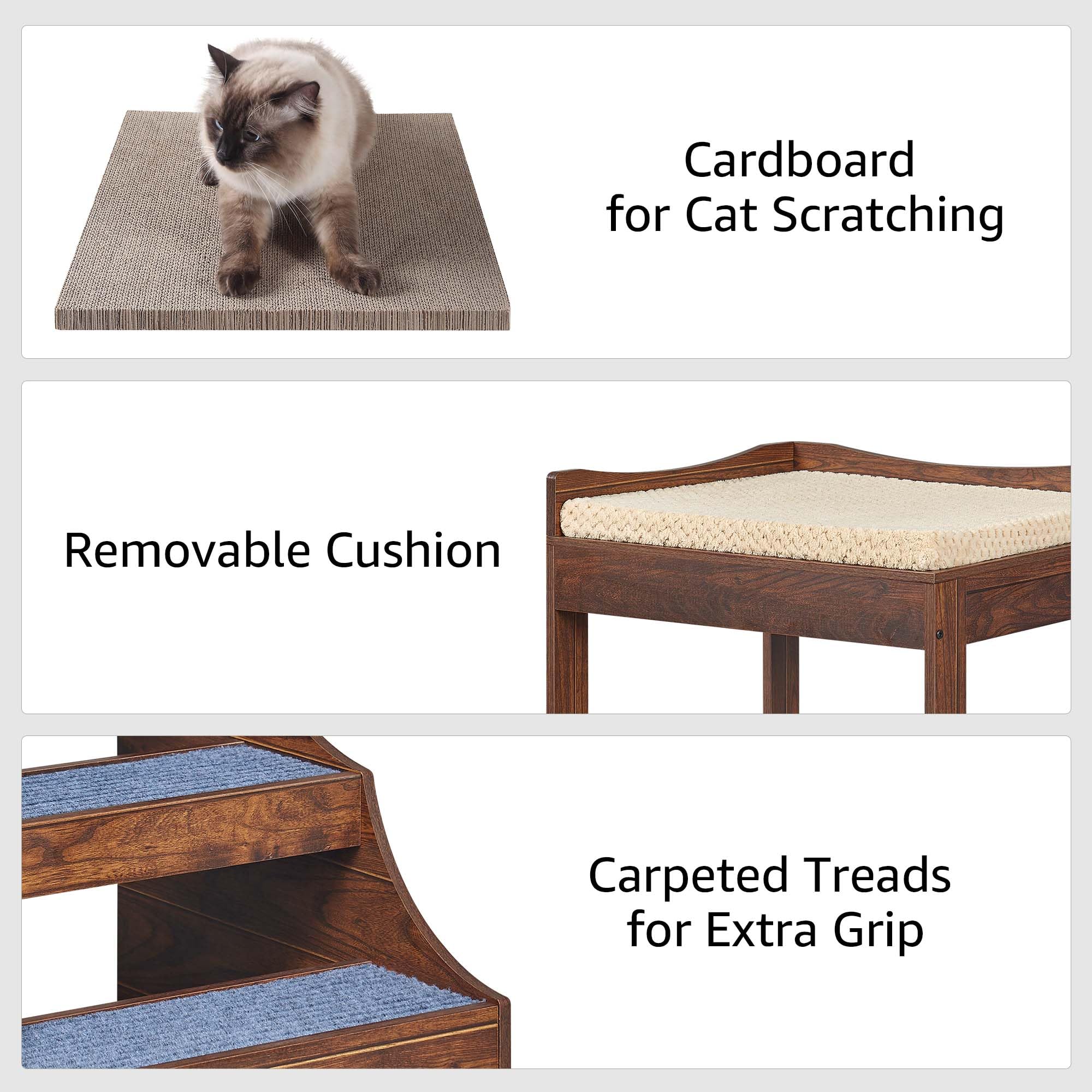 Pet Bunk Bed with Removable Steps for Dogs and Cats