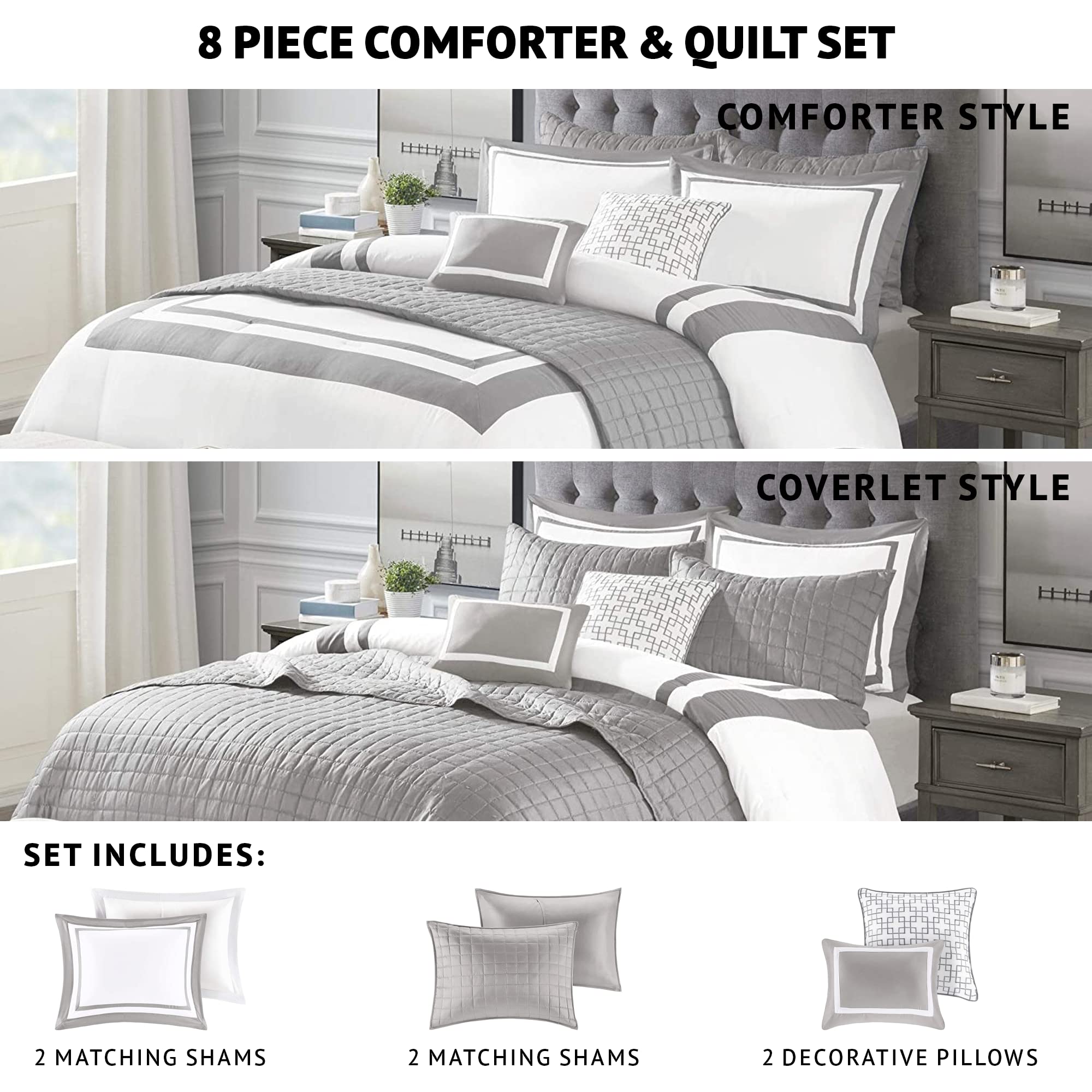Heritage 8-Piece Comforter and Coverlet Set