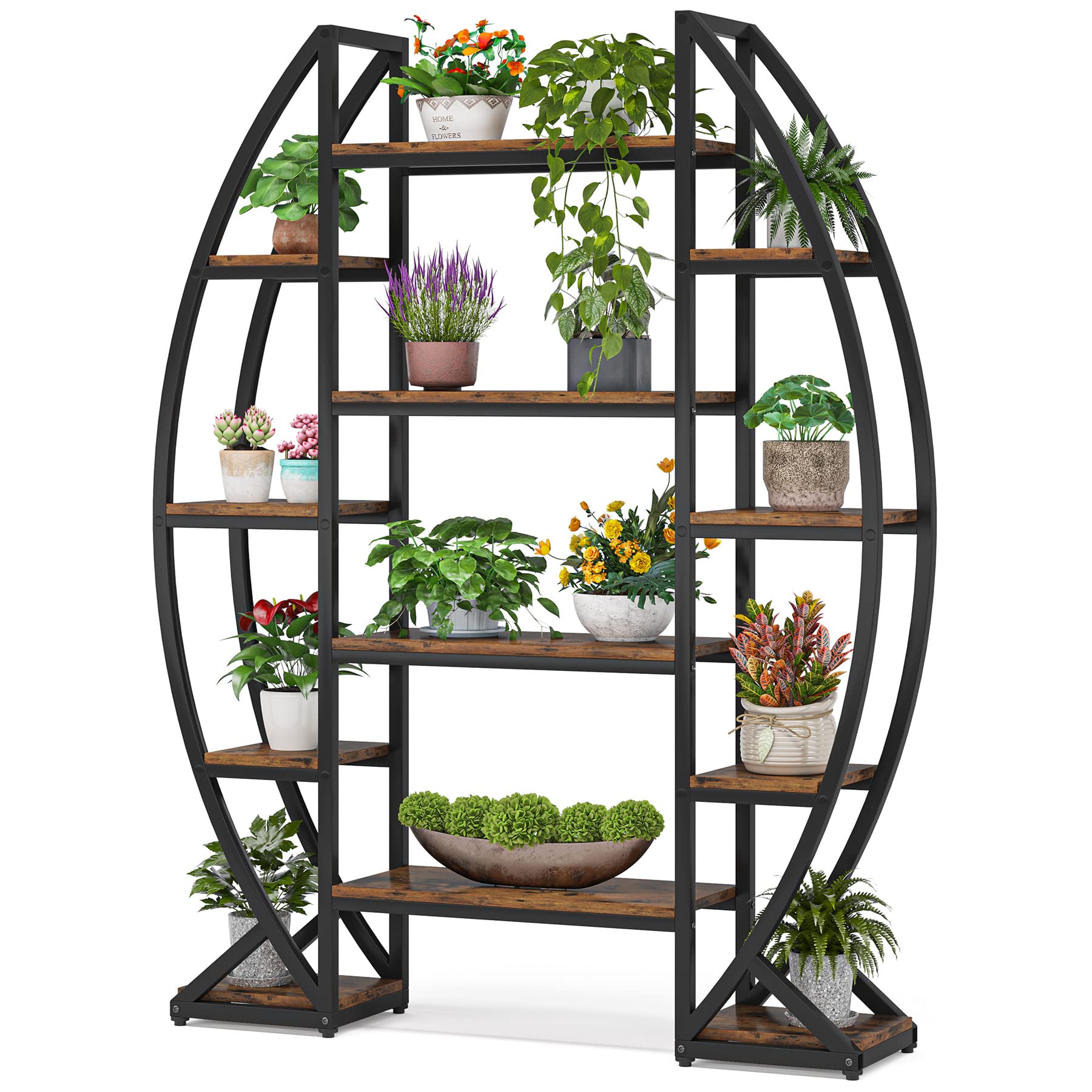 8-Tiered Curved Plant Stand