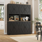 Tall Pantry Cabinet with Microwave Stands