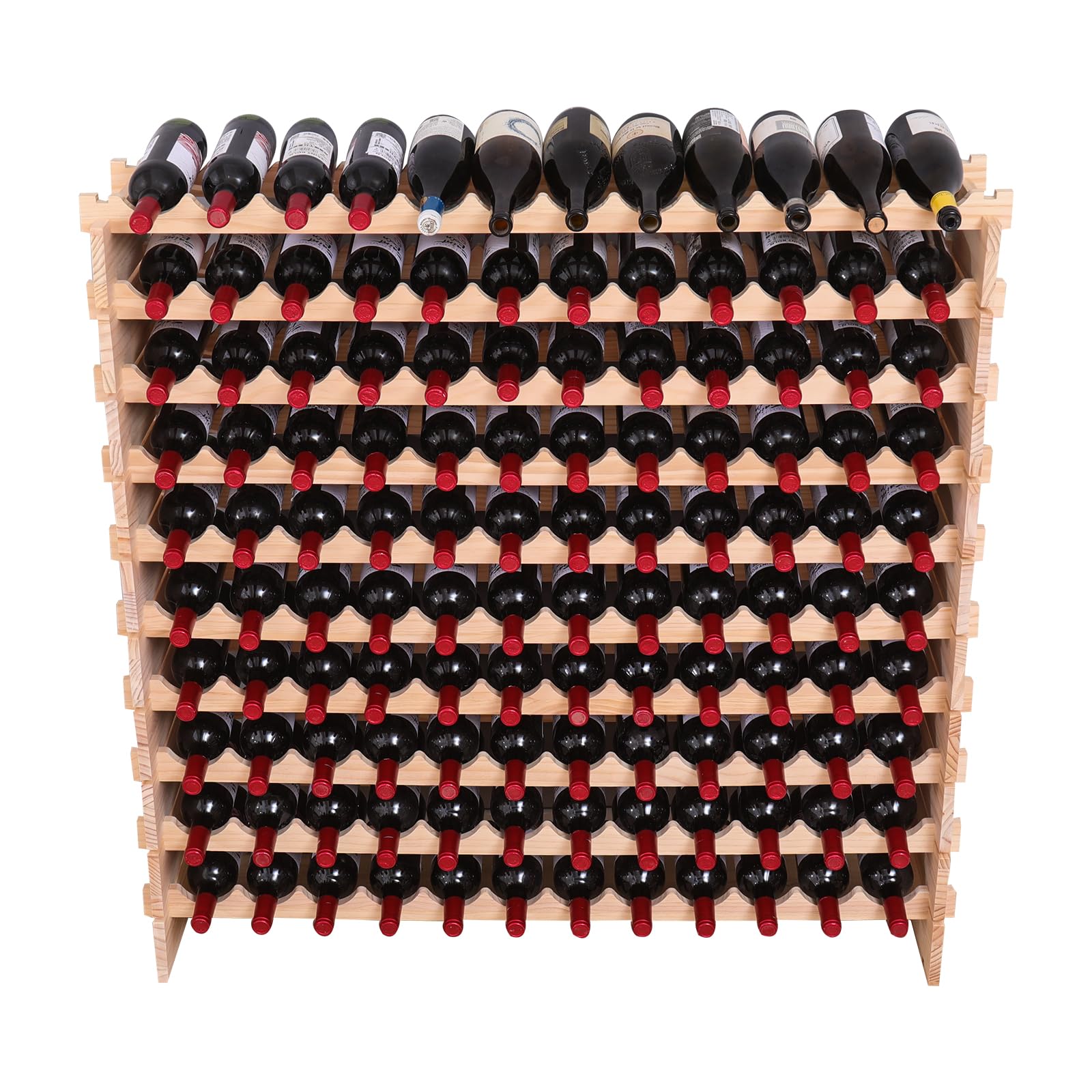 120 Bottle Pine Wood Wine Rack