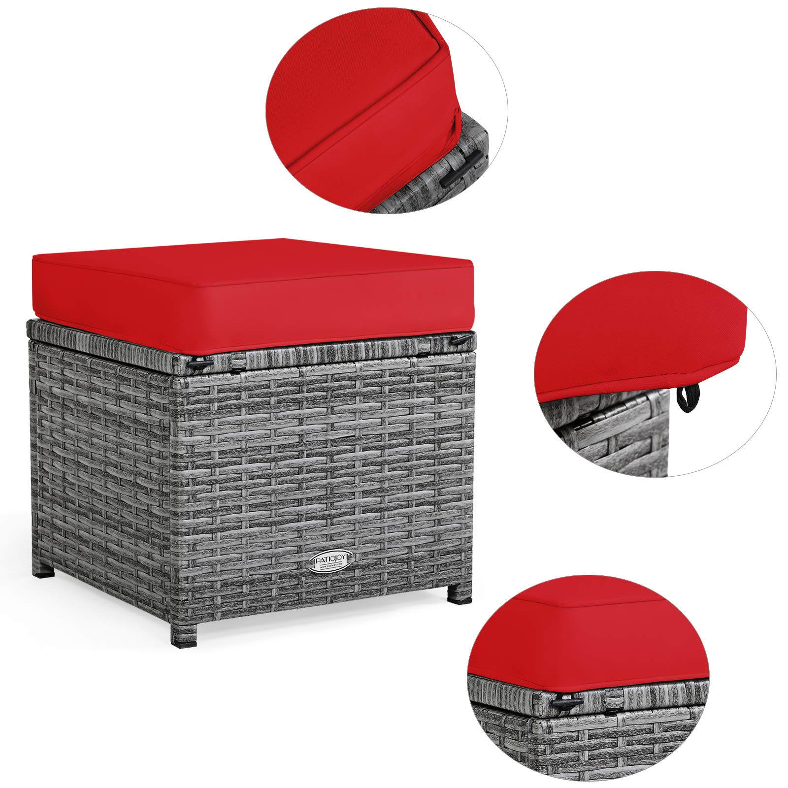 7-Piece Outdoor Rattan Sectional Sofa Set with Cushions