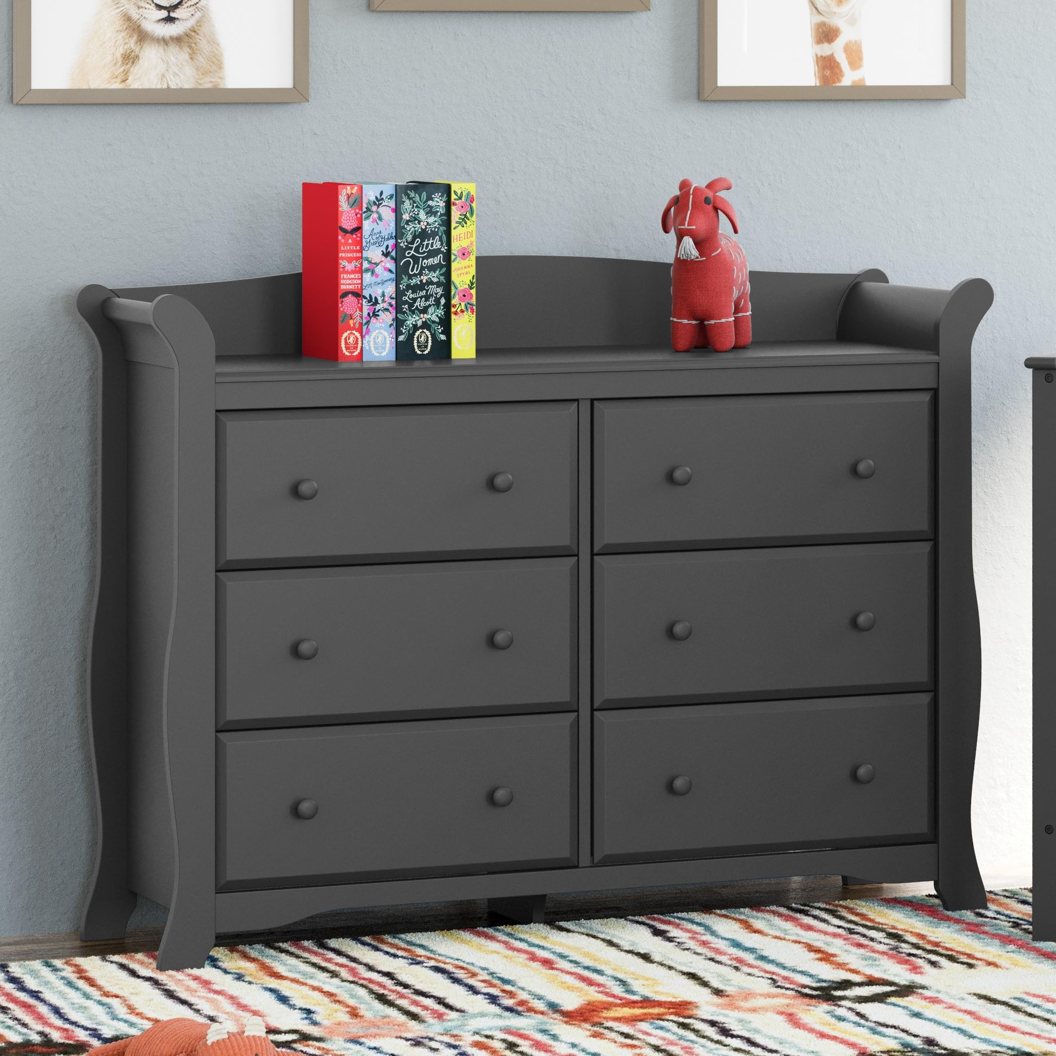 Avalon 6-Drawer Double Dresser Gray