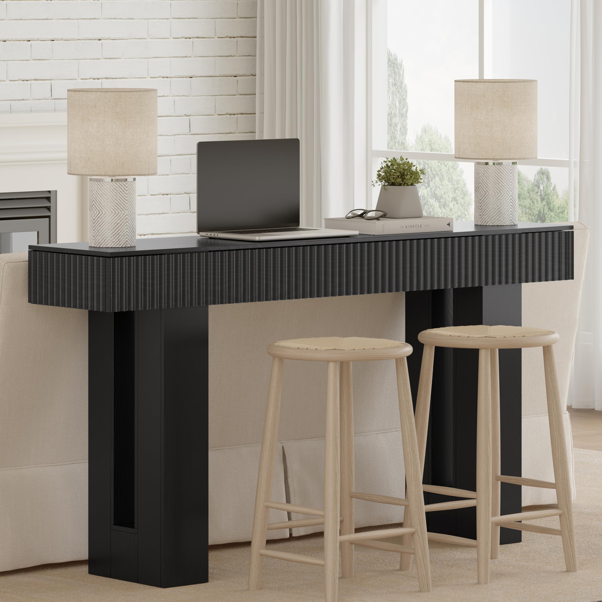 63-Inch Fluted Console Table