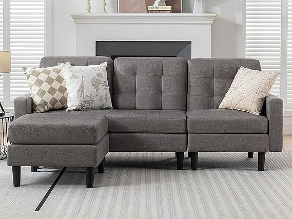 Convertible Sectional Sofa with Reversible Chaise